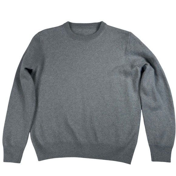 The Good Cashmere Standard Sweaters - The Good Cashmere Standard 100% Cashmere Crewneck Sweater Grey Heather Womens M
